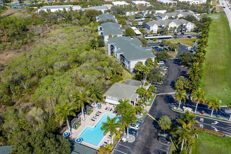 Aerial View of Community | A birds eye view of the Somerset Palms community, nestled in the local, lush preserve. 