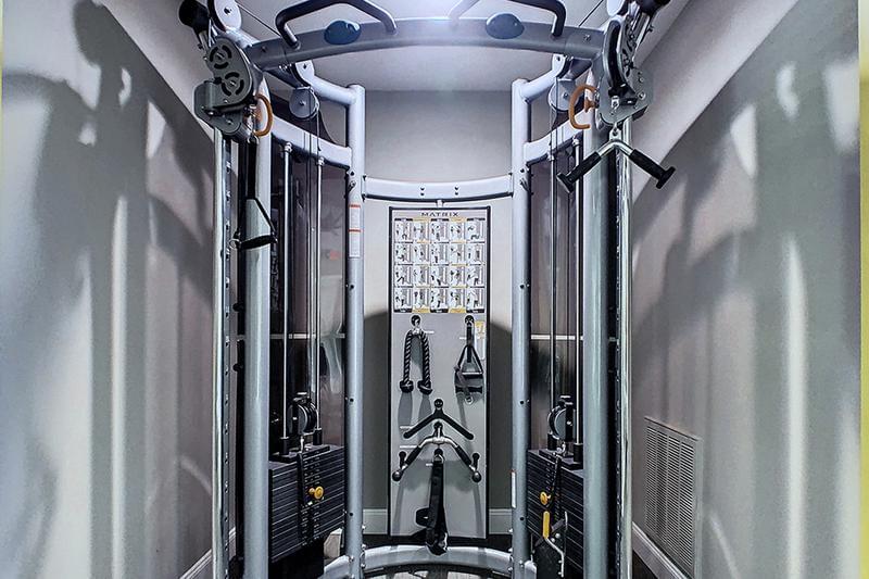 Weight Training Equipment | Our fitness center features both cardio and weight training equipment for your use.