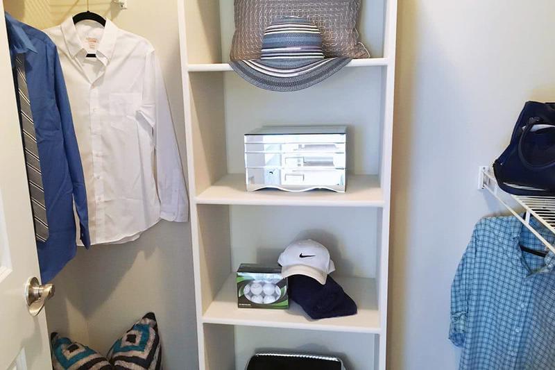 Closets with Built-In Organizers | All of our floor plans feature spacious closets with built-in organizers. 