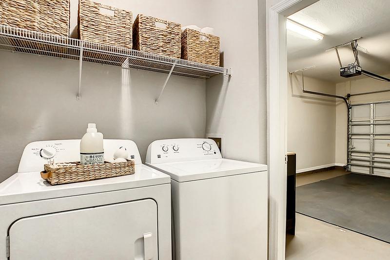 Washer & Dryer Included | All apartment homes are complete with full size washer and dryer appliances.