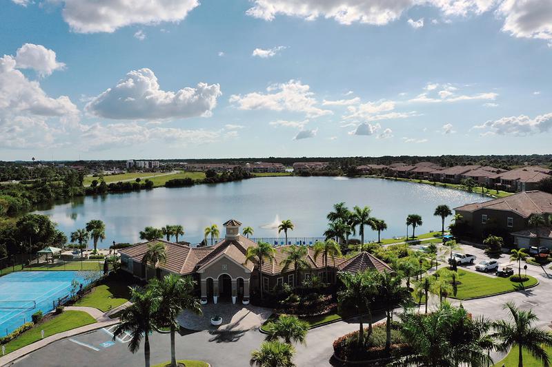Aerial View of Community  | When you choose to live at the Lakes of Tuscana, you can enjoy beautiful lakeside living in Port Charlotte.