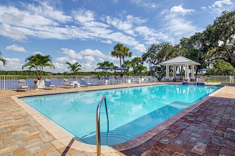 Lakeside Pool | You'll love laying out by our lakeside pool.
