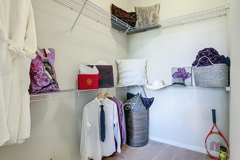 Walk-in Closet | Walk-in closets with built-in organizers.