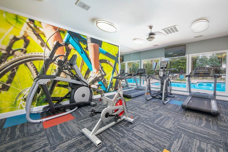 24-Hour Fitness Center | 24-hour fully equipped fitness center overlooking the swimming pool.