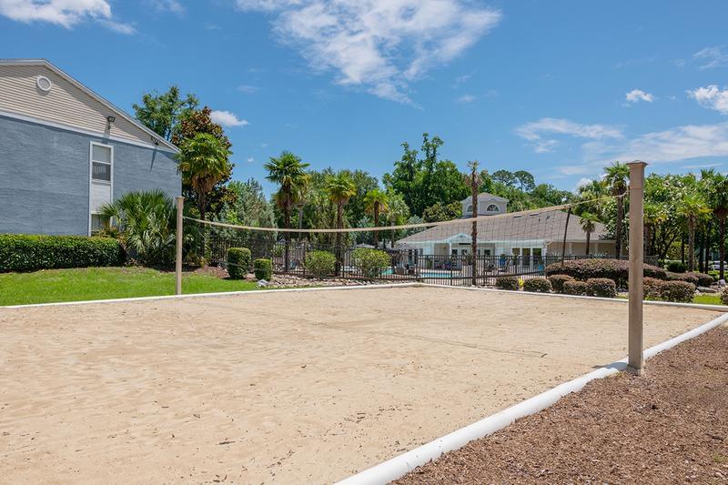 Sand Volleyball Court | Have fun in the sun at our on-site volleyball court or play a game of corn hole.