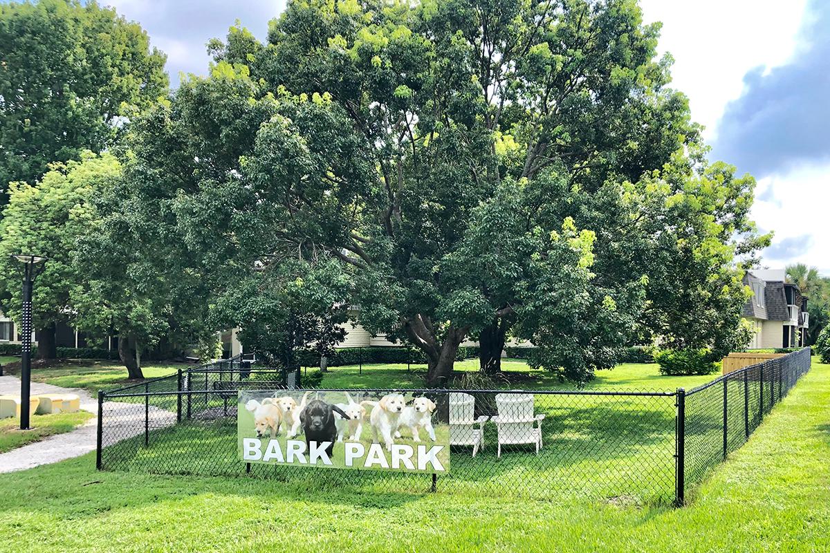 Bring your furry friend down to our off-leash dog park for some fun.