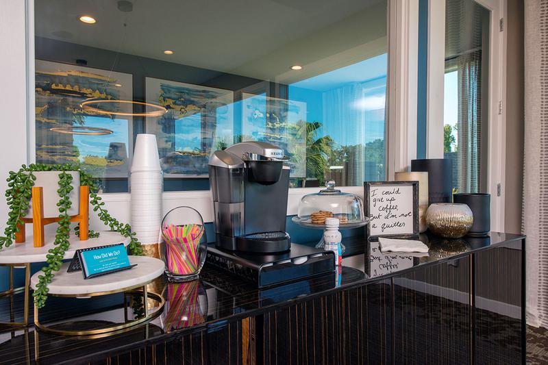 Complimentary Coffee | Come on into the clubhouse for a cup of complimentary coffee.