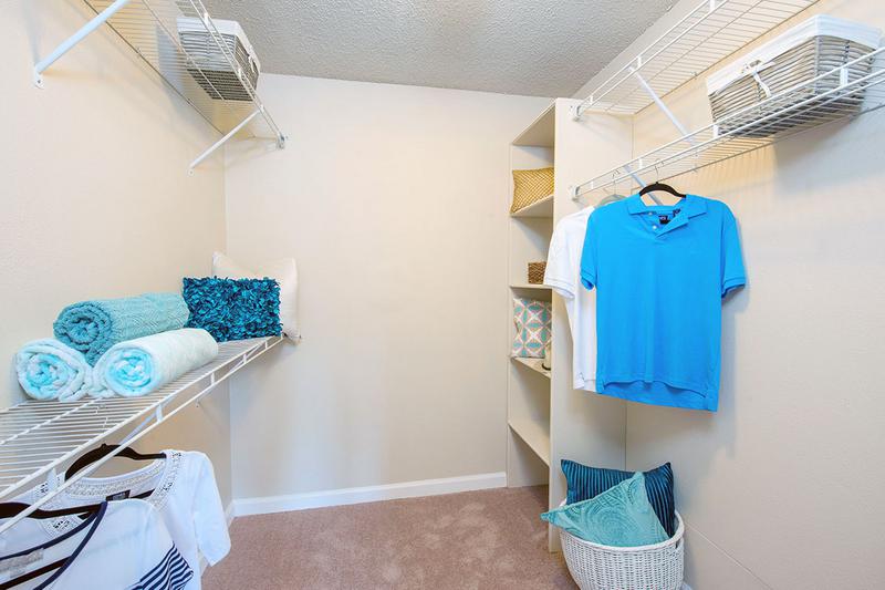 Walk-In Closet | Master bedrooms include walk-in closets with built-in organizers.