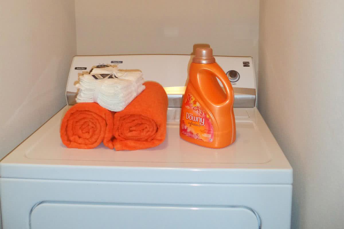 Your apartment home is complete with your very own full-size washer and dryer appliances.