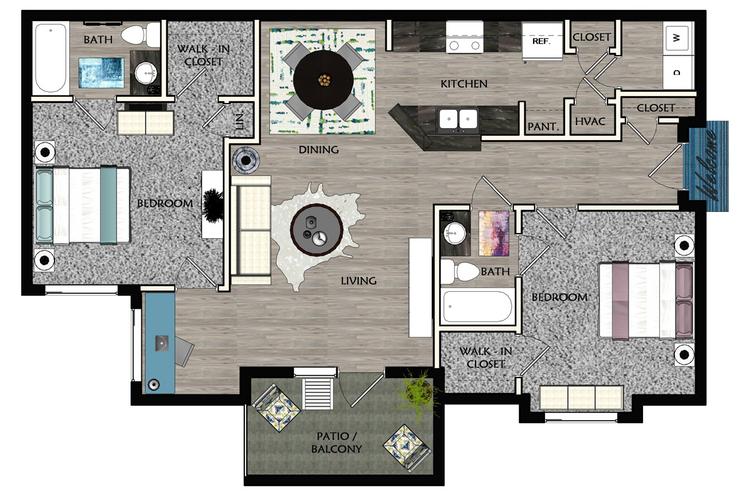 2 Bedroom Apartments in Acworth GA The Revel 100