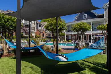Hammock Garden | Relax by the pool at our hammock garden.