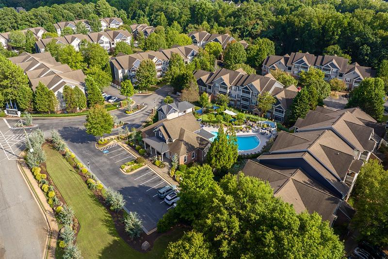 Aerial View of Community | A birds eye view of The Everlee Apartments in Acworth, GA.
