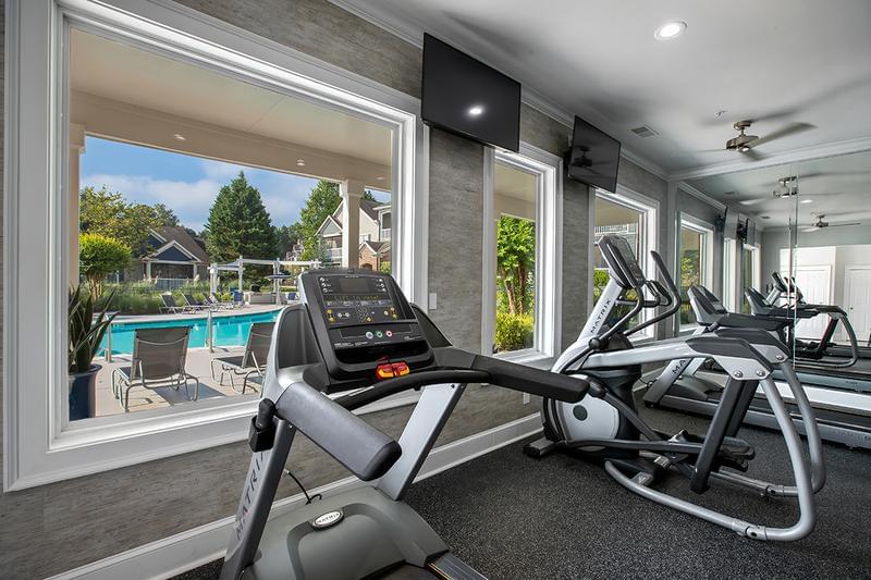 Cardio Equipment | Get in your cardio workout while overlooking the beautiful pool.