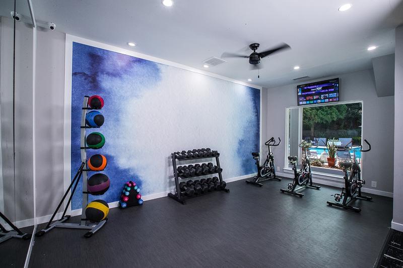 Spin Studio | Our separate spin studio features multiple spinning bikes.