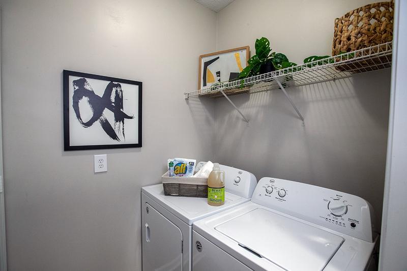 Laundry Room | All apartment homes are complete with washer and dryer appliances for your convenience.