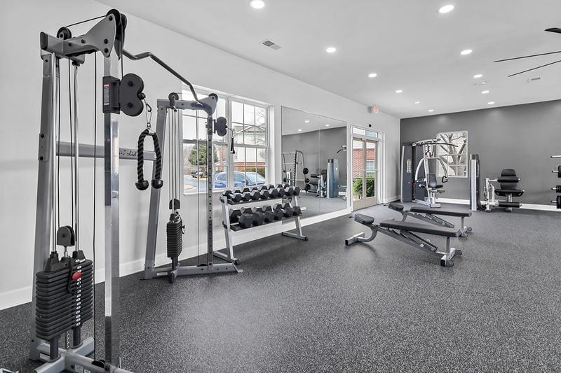 Weight Training Equipment  | Our fitness center is also stocked with weight training equipment so you can get that full body workout.