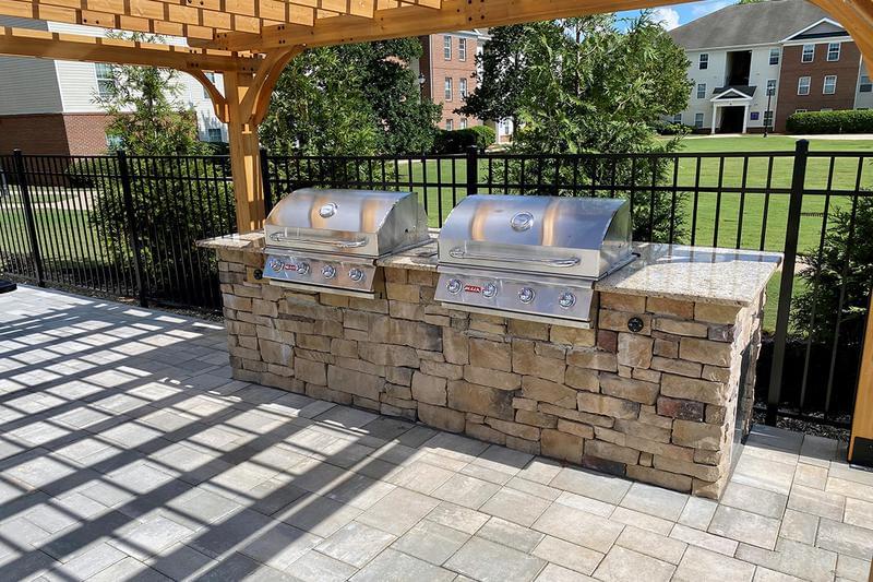Gas Grills | Have a cookout utilizing one of our two gas grills at our outdoor kitchen.
