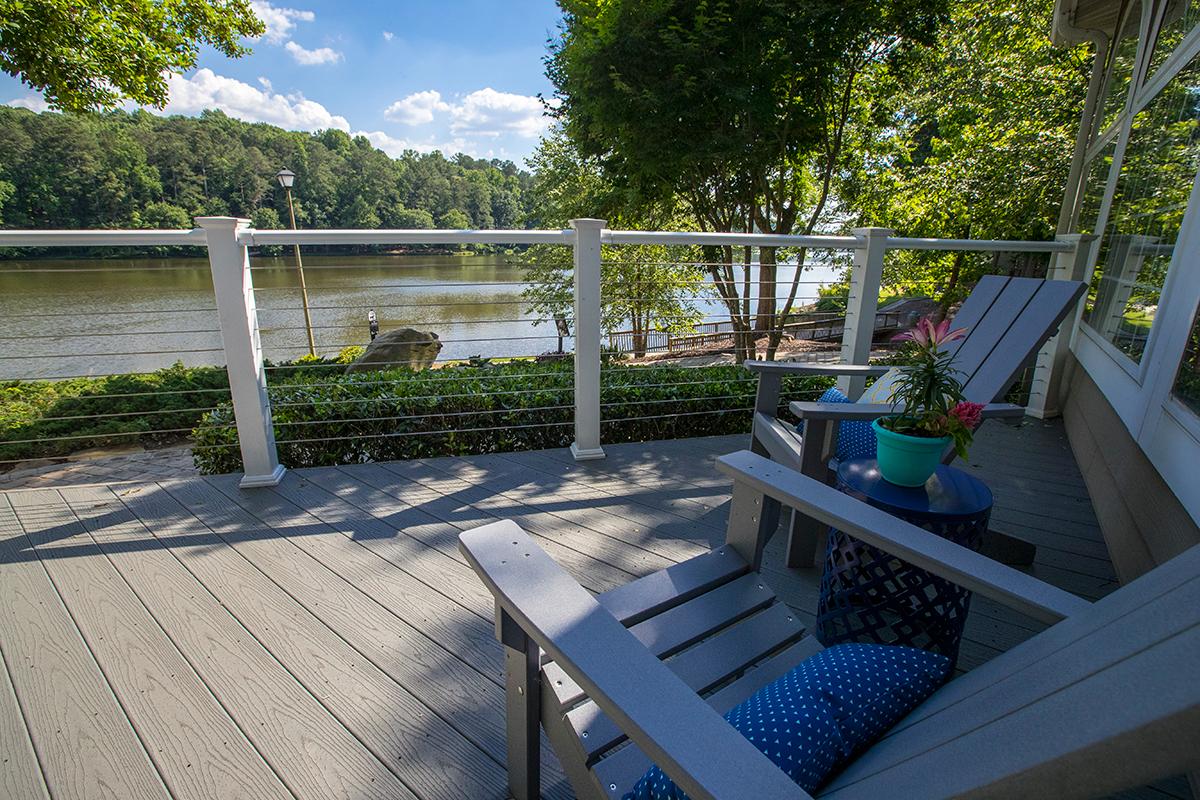Take in the beautiful lake views from our deck. 