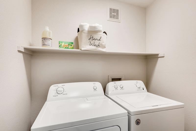 Full-Size Washer & Dryer | Each apartment home includes full-size washer and dryer appliances for your convenience. 
