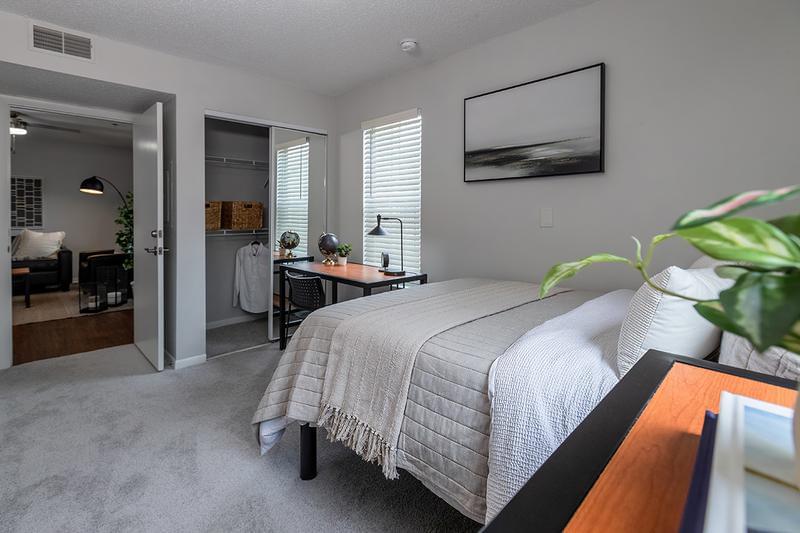Furniture Included | Our furnished bedrooms come with a desk and a dresser.