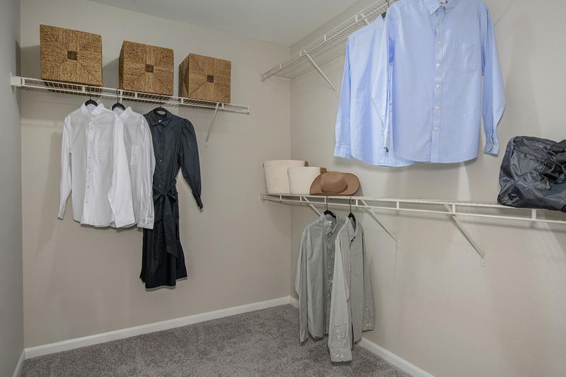 Walk-In Closets | Master bedrooms feature spacious, walk-in closets with built-in organizers (in select homes).