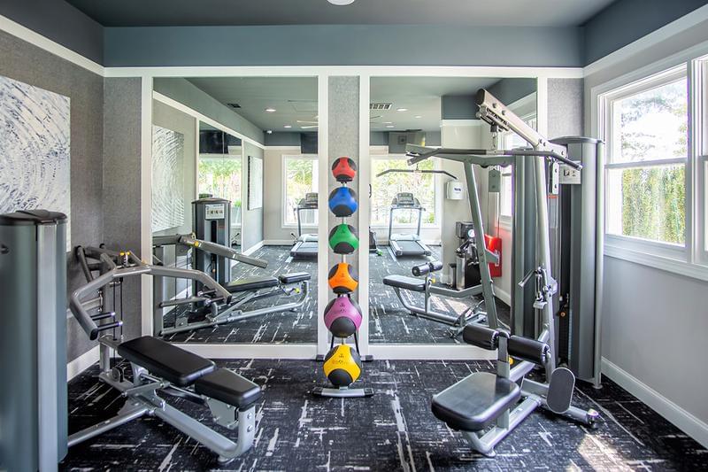 Weight Training Equipment* | RENOVATIONS COMING SOON! Our fitness center features a variety of weight training equipment.