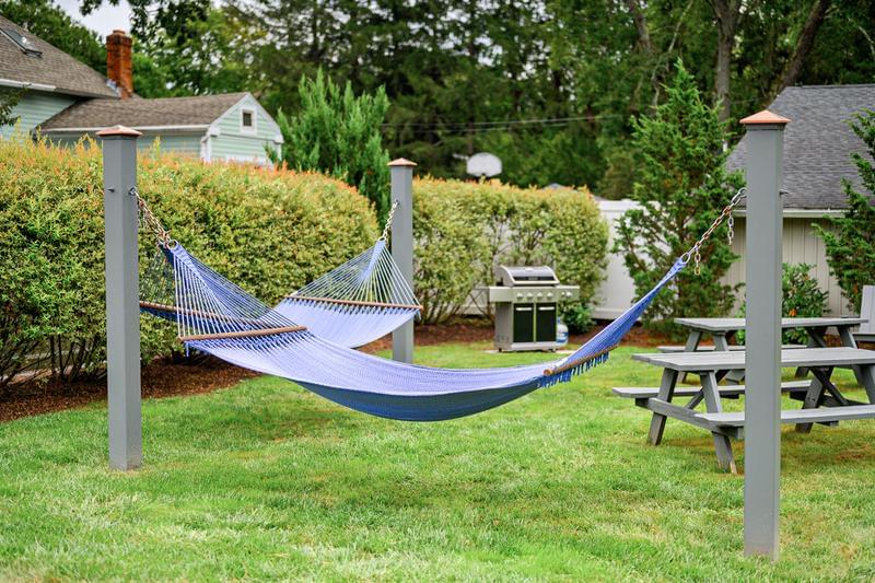 Hammock Garden and Picnic Area | Lay out in our hammock garden or have a cookout utilizing our gas grill.