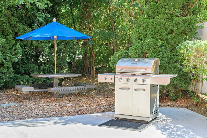 BBQ Picnic Area | Have a cookout at our BBQ picnic area including a gas grill. 