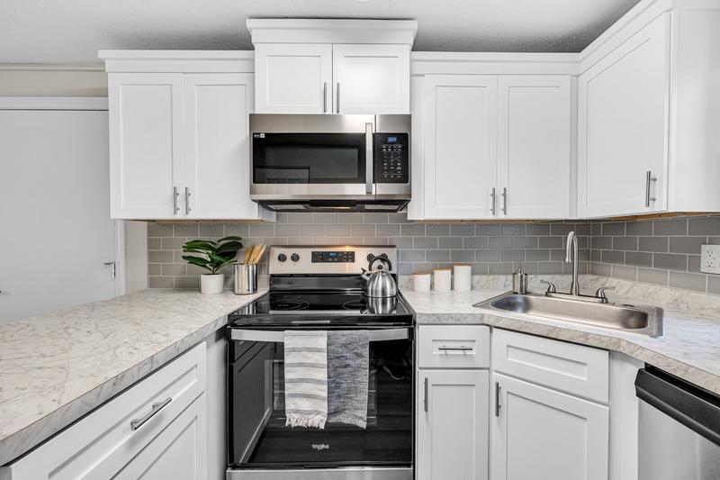 Stainless Steel Appliances | All kitchens feature stainless steel appliances.
