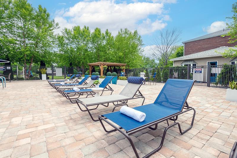 Poolside Loungers | Relax in one of our poolside loungers.