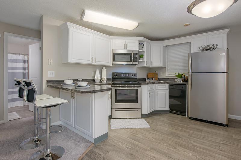 Stainless Steel Appliances | Our newly remodeled kitchens feature stainless steel appliances.