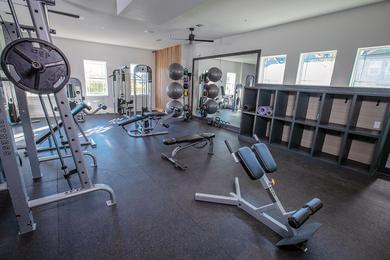 Weight Room | Get fit any time of day in our 24-hour weight room.