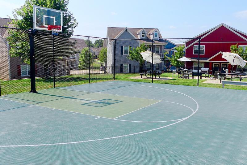 Outdoor Basketball Court | Play a game on our half basketball court.