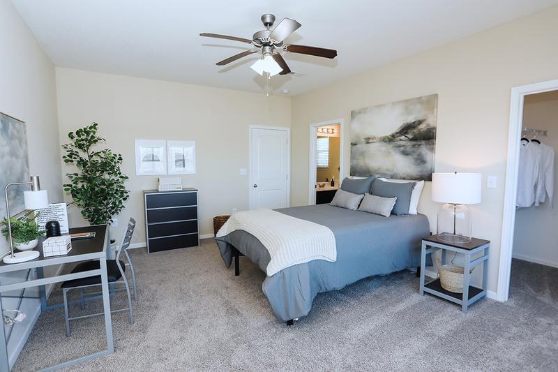 Spacious Bedrooms | Our spacious bedrooms featuring walk-in closets and a private bathroom.