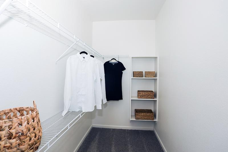 Walk-In Closet | Many of our bedrooms offer spacious, walk-in closets with built-in organizers.