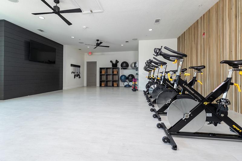 Aerobic Studio | Head next door to our cardio room and enjoy a peaceful spin ride or stretching with out yoga equipment.
