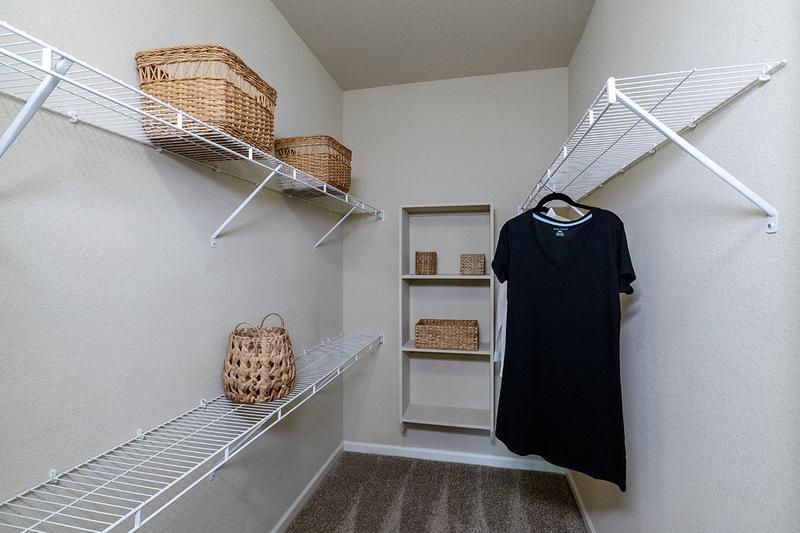 Walk-In Closet | All of our bedrooms offer spacious, walk-in closets with built-in organizers.