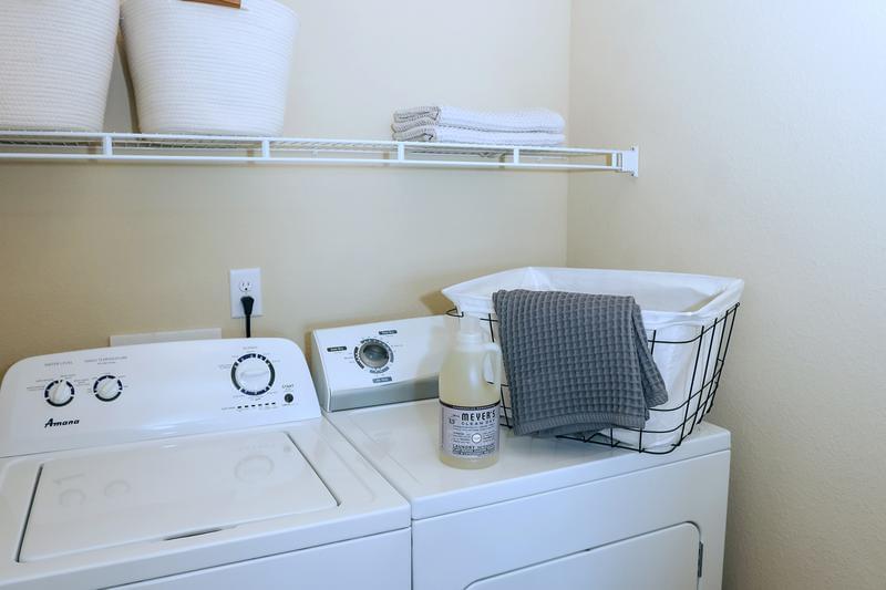 Full-Size Washer & Dryer | All townhomes are complete with full-size washer and dryer appliances.