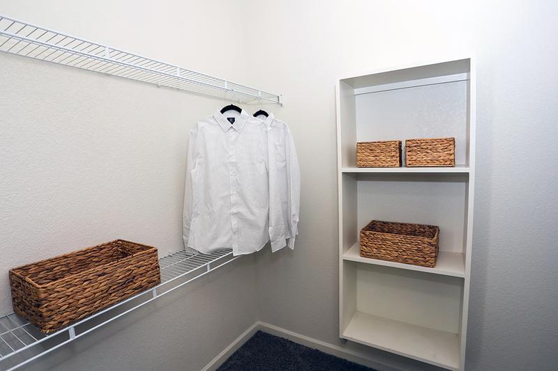 Walk-In Closet | Many of our bedrooms offer spacious, walk-in closets with built-in organizers.