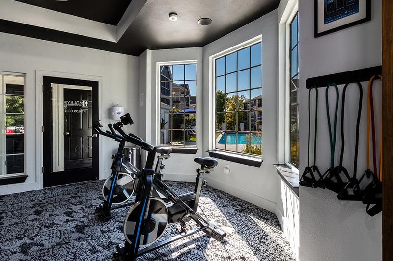 Spinning Bikes | Our fitness center also has spinning bikes.