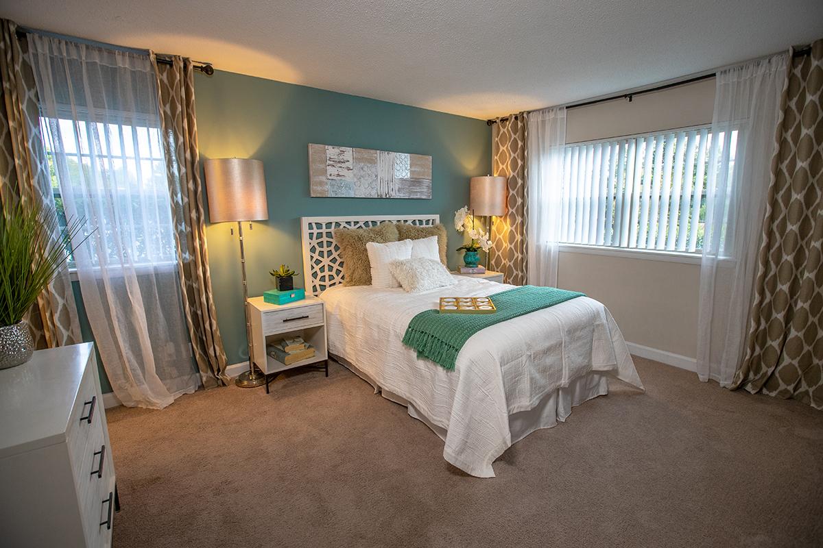Master bedroom with plentiful natural light.