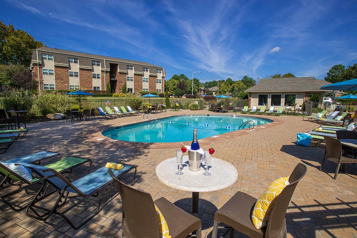 Take a dip in our sparkling swimming pool.