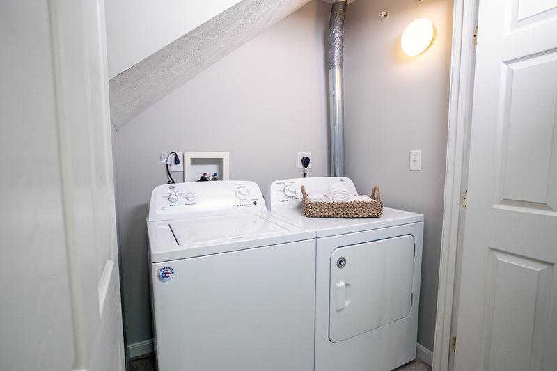 Full Size Washer & Dryer | Apartment homes include full size washer & dryer appliances.