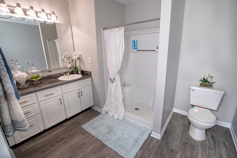 Walk-In Showers | Select apartment homes feature walk-in showers. 