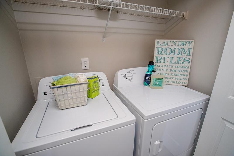 Washer & Dryer Included | All of our apartment homes feature full size washer and dryer appliances.