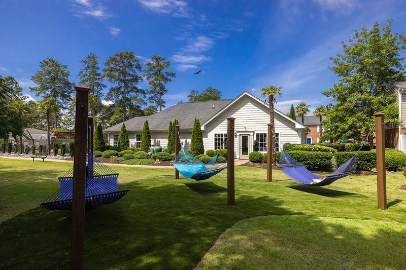 Hammock Garden | Relax at in one of our hammocks at our hammock garden after a long day.