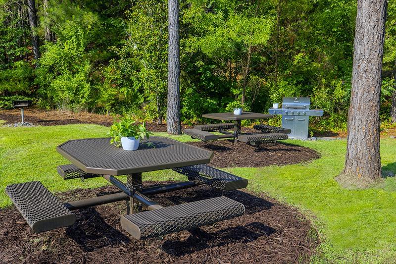 Picnic Area | Have a cookout at our picnic area featuring a gas grill.