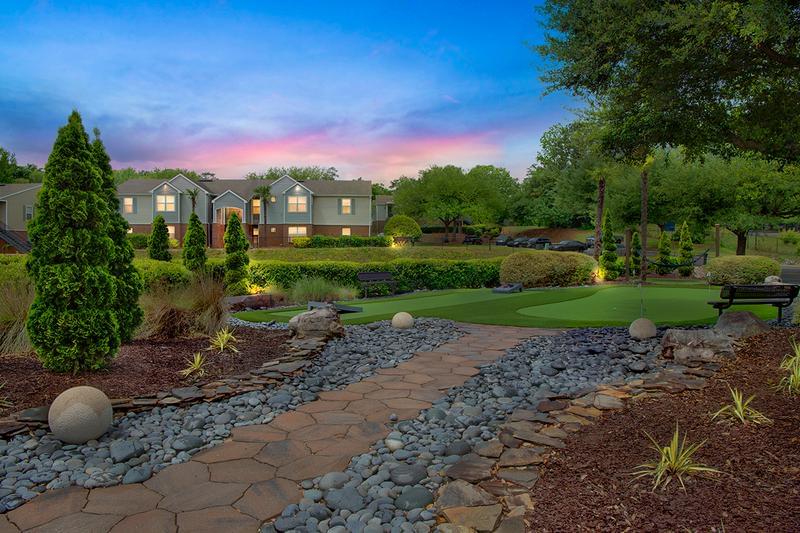River Bluff at Dusk | Enjoy the beautiful scenery of our lush landscaping.