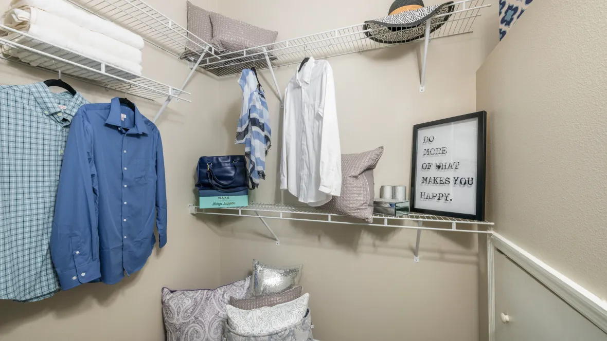 An expansive walk-in closet, perfect for housing your entire wardrobe with elegance and ease.
