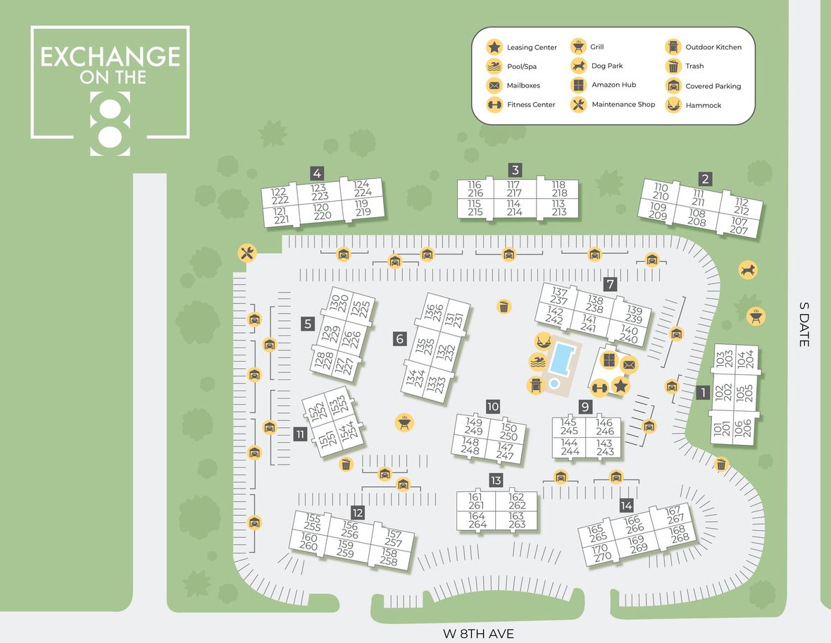 A map rendering of Exchange on the 8